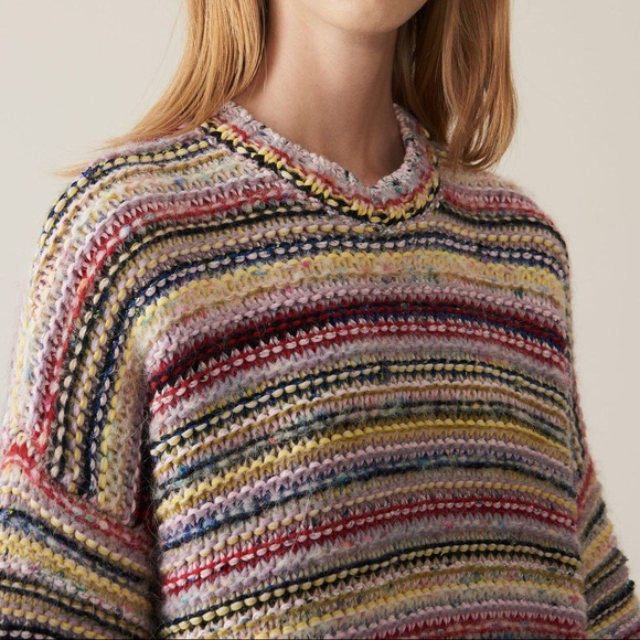 Ganni Mixed Knit Striped Sweater - Picture 2 of 8